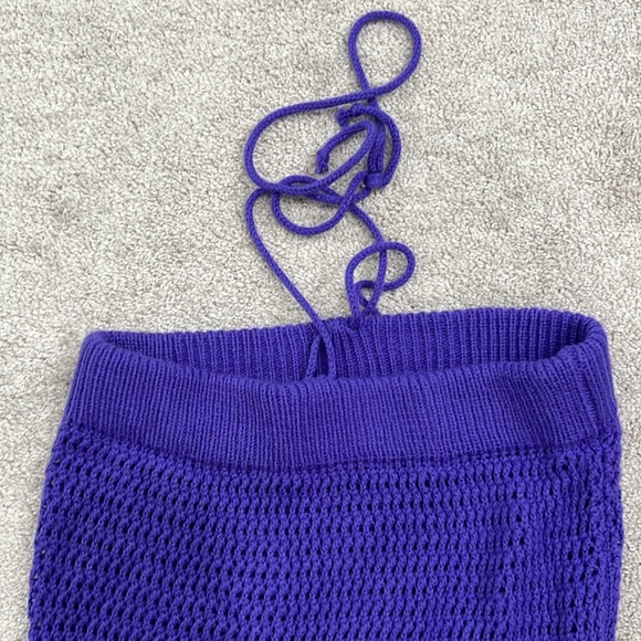 Purple knit maxi skirt. Size L - Picture 2 of 4